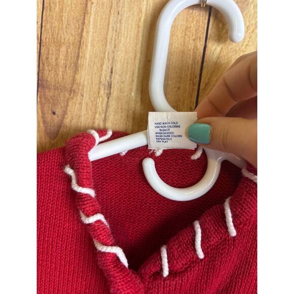 Vintage Oshkosh B'Gosh Christmas Knit Sweater Girl's Size 4T - Picture 6 of 7